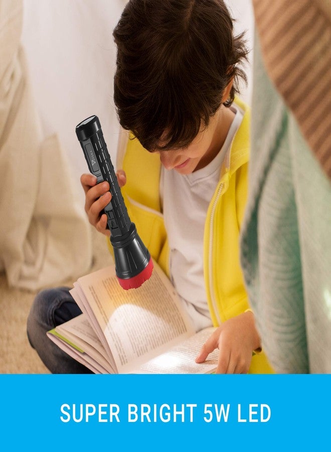 Syska Starlight 5W Micro USB Rechargeable Emergency Light with 2600mAh Built-in Power Bank (Black-Red) - Image 4